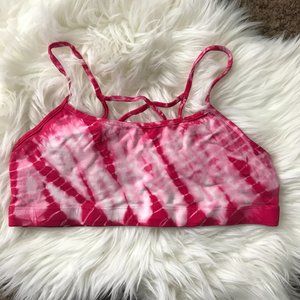Electric & Rose Pink Tie Dye Sports Bra